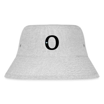 Buchstabe O Anfangsbuchstabe - Stanley/Stella recycelter Bucket Hat - Grau meliert - Vorne