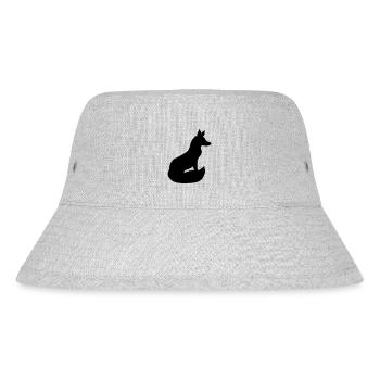 Fox Red Fox Wild Animal Silhouette Outline Cool - Stanley/Stella Recycled Bucket Hat - heather grey - Front