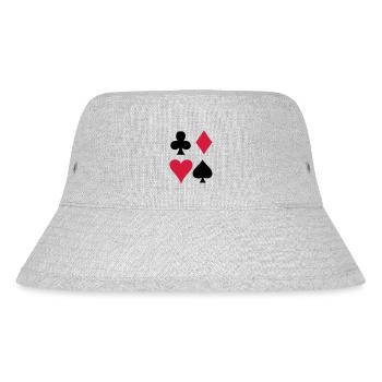 Spielkarten - Kartenspiel - Stanley/Stella recycelter Bucket Hat - Grau meliert - Vorne