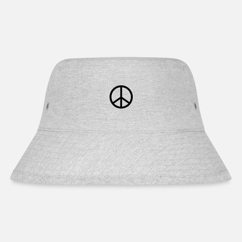 peace - Stanley/Stella recycelter Bucket Hat - Grau meliert