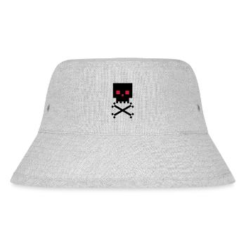 Quadratischer Kopf - Stanley/Stella recycelter Bucket Hat - Grau meliert - Vorne