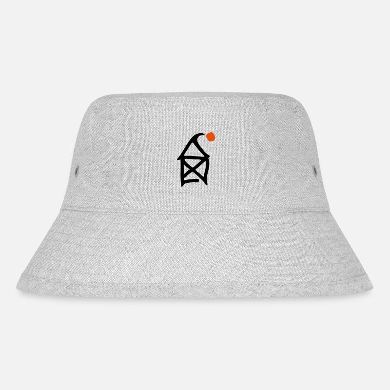 Haus vom Nikolaus - Stanley/Stella recycelter Bucket Hat - Grau meliert
