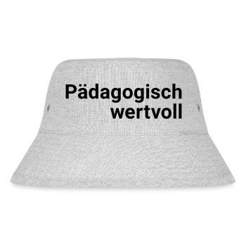 Pädagogisch wertvoll - Stanley/Stella recycelter Bucket Hat - Grau meliert - Vorne