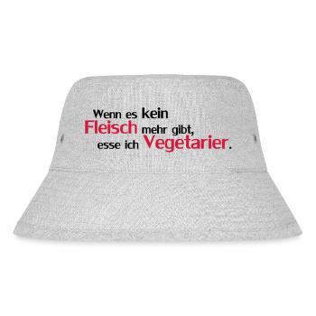 If there is no more meat, I eat - Stanley/Stella Recycled Bucket Hat - heather grey - Front