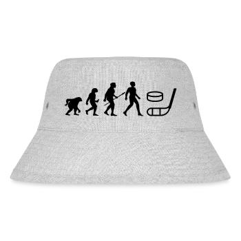 Cool "Evolution Ice Hockey Shirt" design - Stanley/Stella Recycled Bucket Hat - heather grey - Front