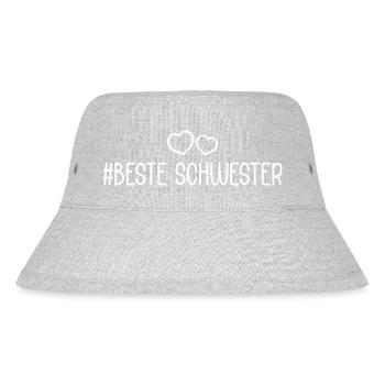 Beste Schwester Herzen Liebe - Stanley/Stella recycelter Bucket Hat - Grau meliert - Vorne