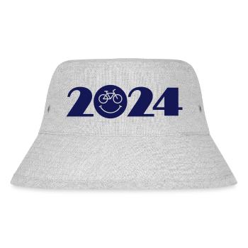 Radtour 2024, Mountainbike 2024, Fahrrad 2024 - Stanley/Stella recycelter Bucket Hat - Grau meliert - Vorne
