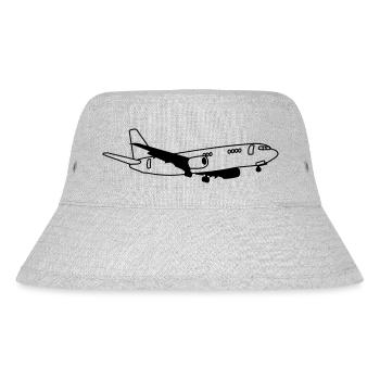 Flugzeug - Stanley/Stella recycelter Bucket Hat - Grau meliert - Vorne