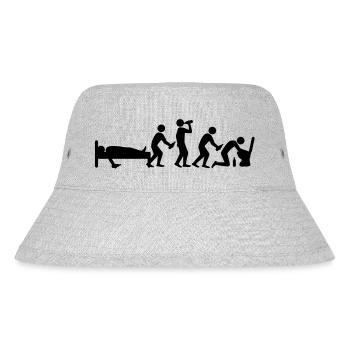 hangover_evolution - Stanley/Stella Recycled Bucket Hat - heather grey - Front