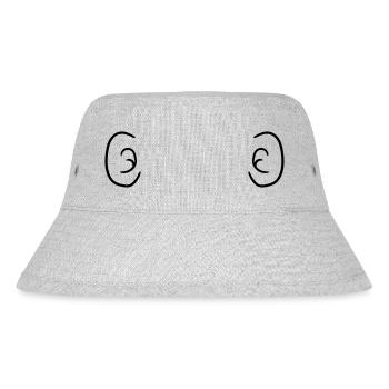 cartoon 2 grosse ohren ohr laut geraeusche lustig - Stanley/Stella recycelter Bucket Hat - Grau meliert - Vorne