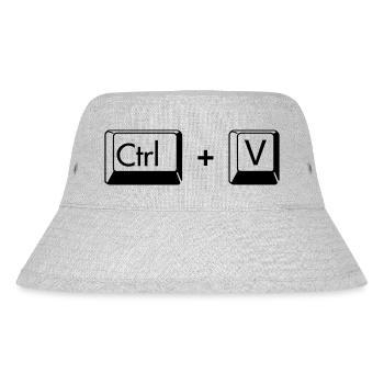 Copy Paste lustiges Geschenk für Zwillinge - Stanley/Stella recycelter Bucket Hat - Grau meliert - Vorne