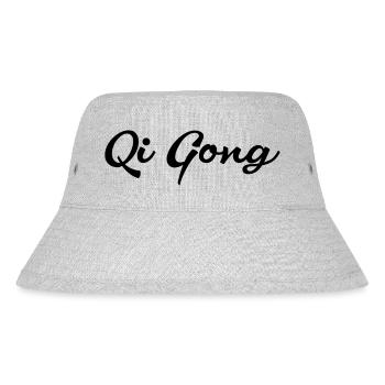 Qigong schreibschrift Schriftzug - Stanley/Stella recycelter Bucket Hat - Grau meliert - Vorne