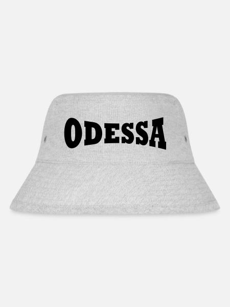Odessa lettering - Stanley/Stella Recycled Bucket Hat - heather grey