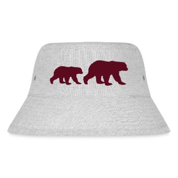 bären - Stanley/Stella recycelter Bucket Hat - Grau meliert - Vorne