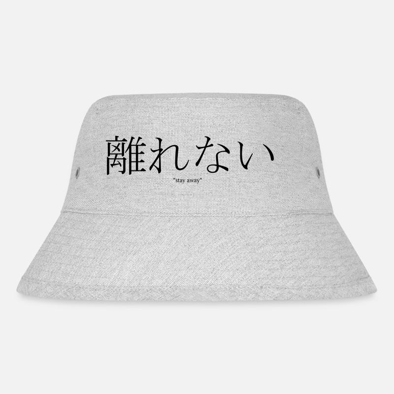 離 れ な い "stay away" - Stanley/Stella recycelter Bucket Hat - Grau meliert
