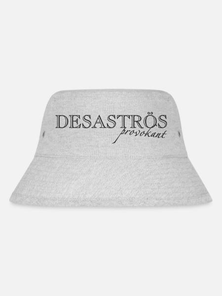 𝔻𝔼𝕊𝔸𝕊𝕋ℝÖ𝕊 𝖕𝖗𝖔𝖛𝖔𝖐𝖆𝖓𝖙 𝖇𝖑𝖆𝖈𝖐 - Stanley/Stella recycelter Bucket Hat - Grau meliert