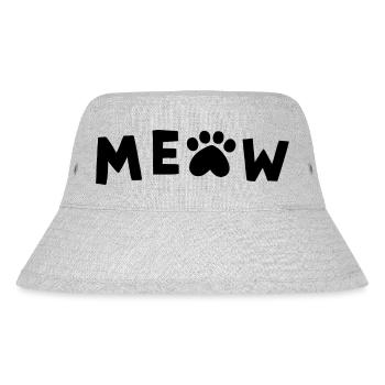 Miau - Stanley/Stella recycelter Bucket Hat - Grau meliert - Vorne