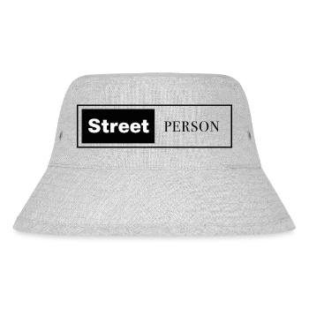 Street Person Marke - Stanley/Stella recycelter Bucket Hat - Grau meliert - Vorne