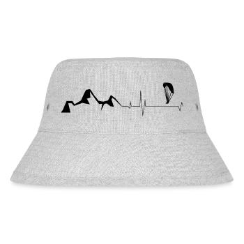 Heartbeat - Mountain - Paragliding - (3) - Stanley/Stella Recycled Bucket Hat - heather grey - Front