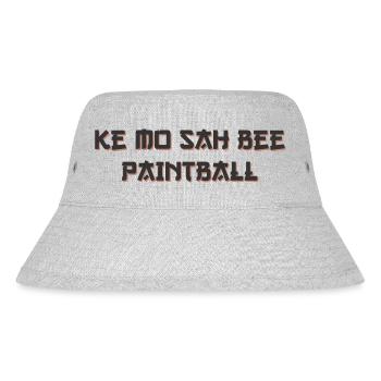 Treuer Freund Paintball, Schriftart im japanischen Stil - Stanley/Stella recycelter Bucket Hat - Grau meliert - Vorne