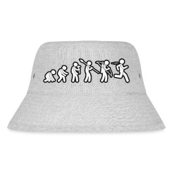 Evolution Run White Grunge - Stanley/Stella recycelter Bucket Hat - Grau meliert - Vorne