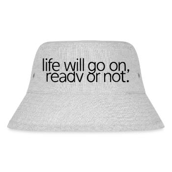 LEBEN - Stanley/Stella recycelter Bucket Hat - Grau meliert - Vorne