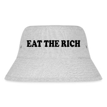 Eat the rich - Stanley/Stella recycelter Bucket Hat - Grau meliert - Vorne