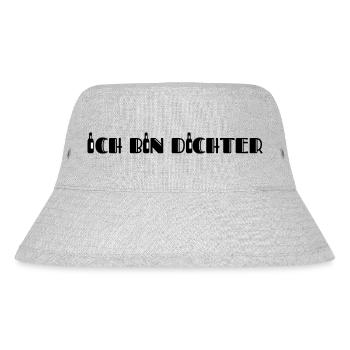 Ich bin Dichter Trinkspruch - Stanley/Stella recycelter Bucket Hat - Grau meliert - Vorne