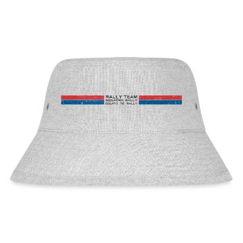 Rally Team Red and Blue Classic Stripes Design - Stanley/Stella recycelter Bucket Hat - Grau meliert - Vorne