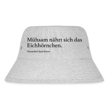Mühsam nährt sich das Eichhörnchen. - Stanley/Stella recycelter Bucket Hat - Grau meliert - Vorne