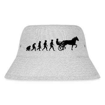 Evolution Trabrennsport Pferderennsport Pferde - Stanley/Stella recycelter Bucket Hat - Grau meliert - Vorne
