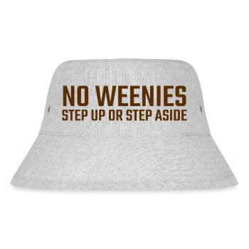 Keine Weenies (dunkel) - Stanley/Stella recycelter Bucket Hat - Grau meliert - Vorne