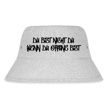 Gamer Identität Offline Ausdruck Präsenz Online - Stanley/Stella recycelter Bucket Hat - Grau meliert - Vorne