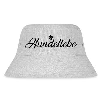 Hundeliebe mit Hundepfote - Stanley/Stella recycelter Bucket Hat - Grau meliert - Vorne