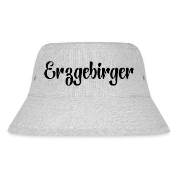 Erzgebirger Spruch Schriftzug - Stanley/Stella recycelter Bucket Hat - Grau meliert - Vorne