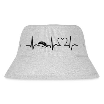 Courbe ECG - Courbe cardiaque - Pouls - Aliments - Sushi - Bob recyclé Stanley/Stella - gris chiné - Devant