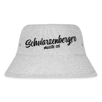 Schwarzenberger musst du sein - Stanley/Stella recycelter Bucket Hat - Grau meliert - Vorne