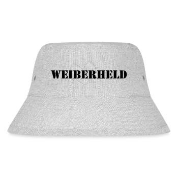 Weiberheld - Stanley/Stella recycelter Bucket Hat - Grau meliert - Vorne