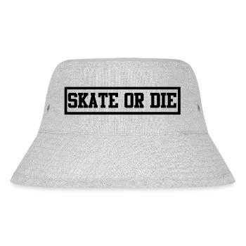 Skate or Die - Stanley/Stella recycelter Bucket Hat - Grau meliert - Vorne