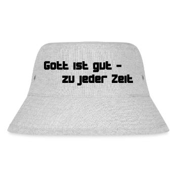 Spruch - Stanley/Stella recycelter Bucket Hat - Grau meliert - Vorne