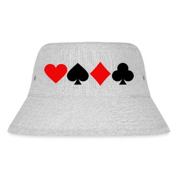 Kartendeck - Stanley/Stella recycelter Bucket Hat - Grau meliert - Vorne