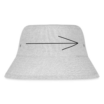 Pfeil rechts - Stanley/Stella recycelter Bucket Hat - Grau meliert - Vorne