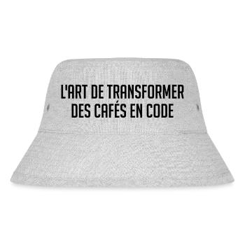 L'art De Changer Des Cafés En Code - Bob recyclé Stanley/Stella - gris chiné - Devant