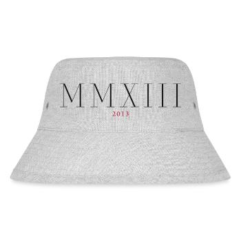 Roman numeral Year of birth Made in 2013 - Stanley/Stella Recycled Bucket Hat - heather grey - Front