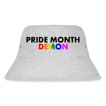 pride month demon - Stanley/Stella recycelter Bucket Hat - Grau meliert - Vorne