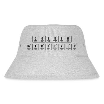Golden Retriever Periodisches System der Elemente GR D - Stanley/Stella recycelter Bucket Hat - Grau meliert - Vorne