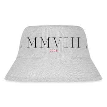 Roman numeral Year of birth Made in 2008 - Stanley/Stella Recycled Bucket Hat - heather grey - Front