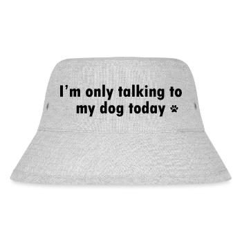 Dog Hund - Stanley/Stella recycelter Bucket Hat - Grau meliert - Vorne