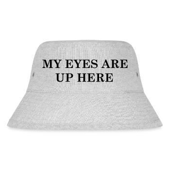 Meine Augen sind hier oben - Stanley/Stella recycelter Bucket Hat - Grau meliert - Vorne