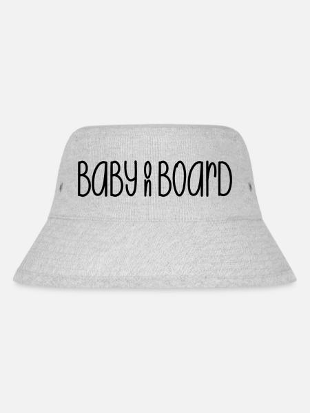 Baby on Board - Stanley/Stella recycelter Bucket Hat - Grau meliert